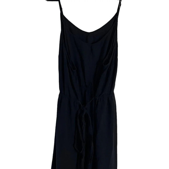 Ava & Viv Black Maxi Dress Size 3X Spaghetti Straps Waist Tie Casual Plain Basic - Picture 5 of 8